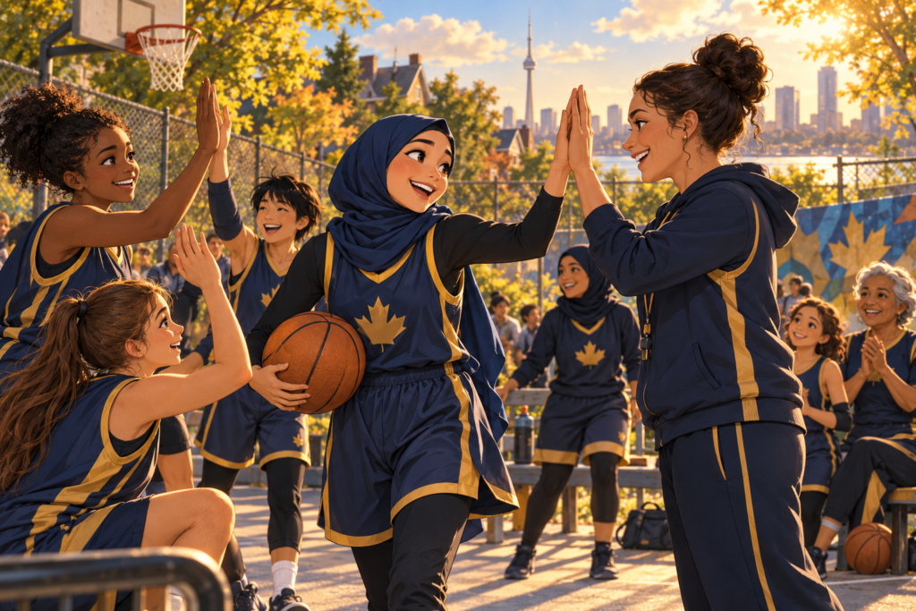05-Community-basketball-team-celebrating-together